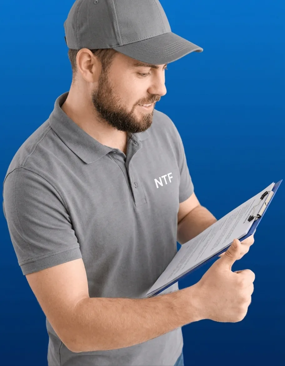 Equipe NTF Chelles — technicien nettoyage toiture Chelles Technicien NTF Chelles en tenue d'intervention